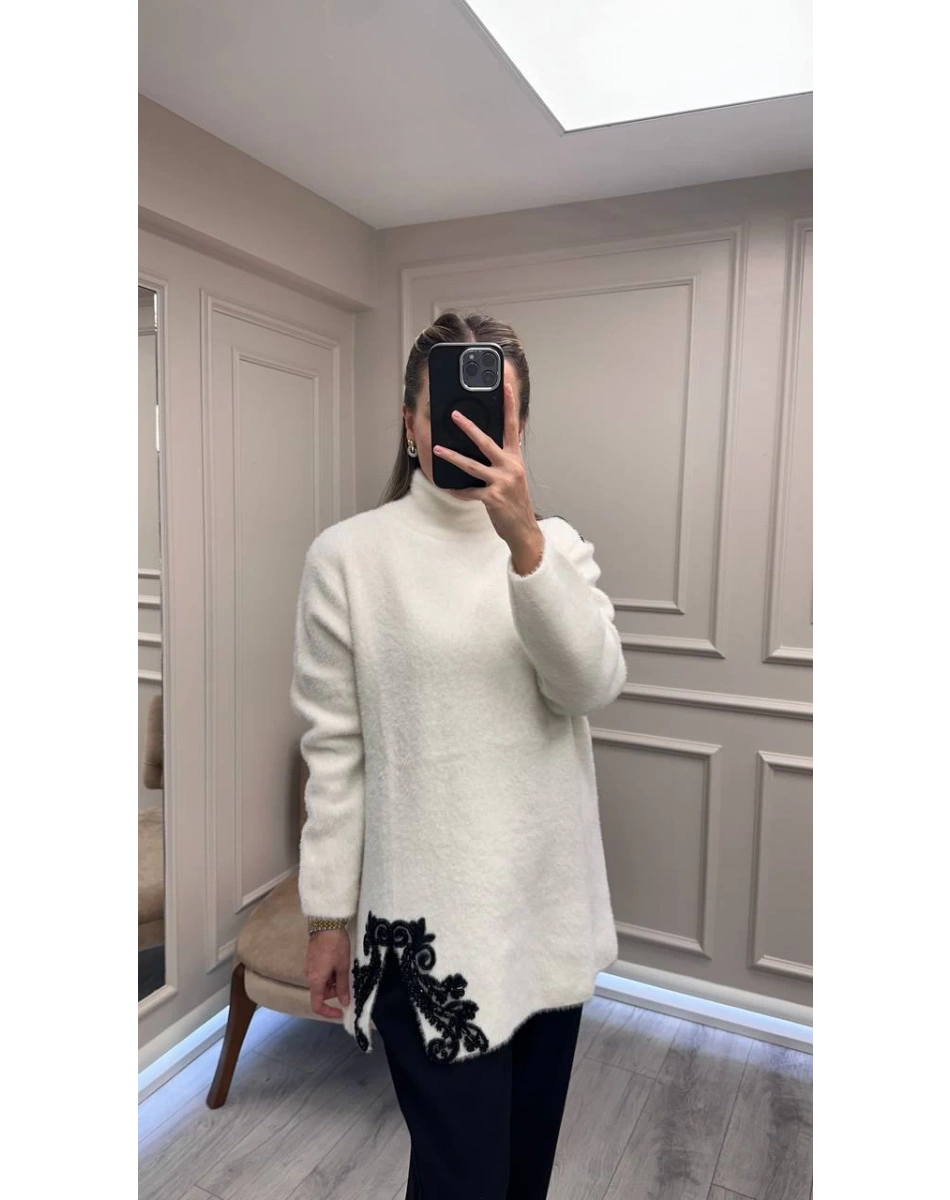 Venöve 26FWTRI0002 Beyaz Pera Triko