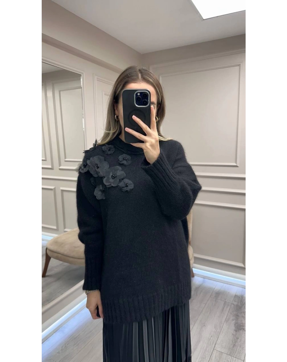 Venöve 26FWTRI0007 Siyah Lenora Triko