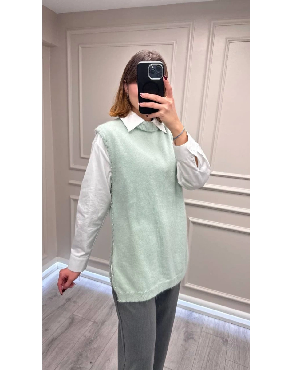 Venöve 26FWYLK0003 Mint Dove Yelek