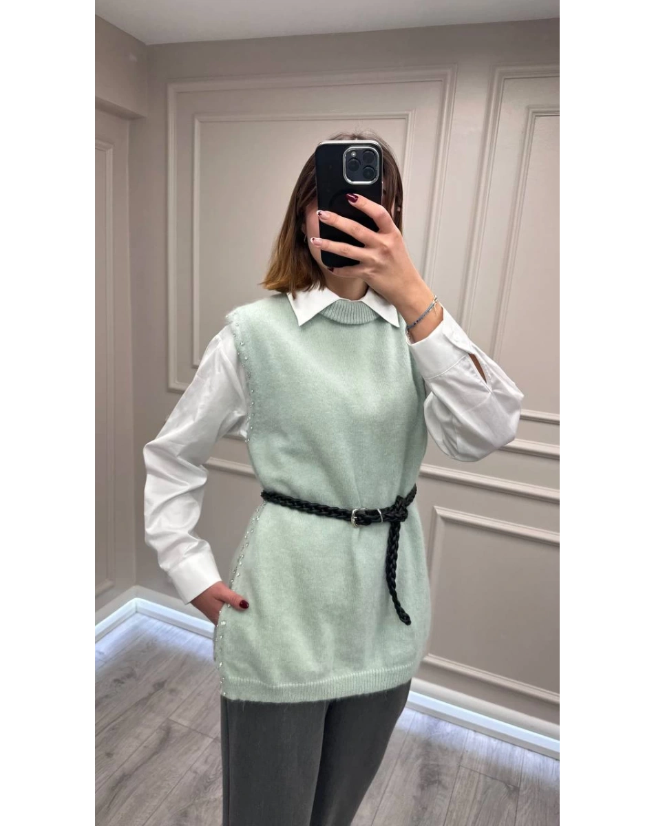 Venöve 26FWYLK0003 Mint Dove Yelek