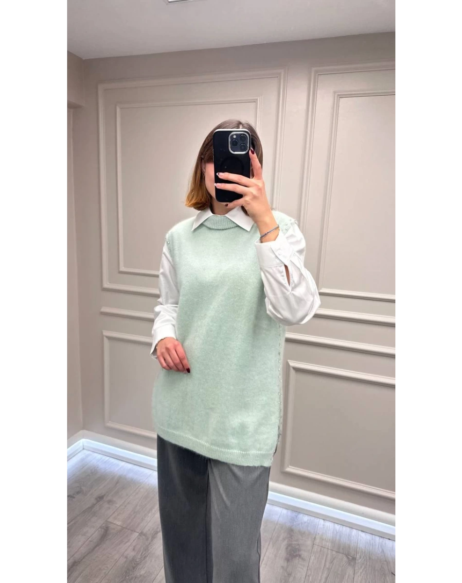 Venöve 26FWYLK0003 Mint Dove Yelek