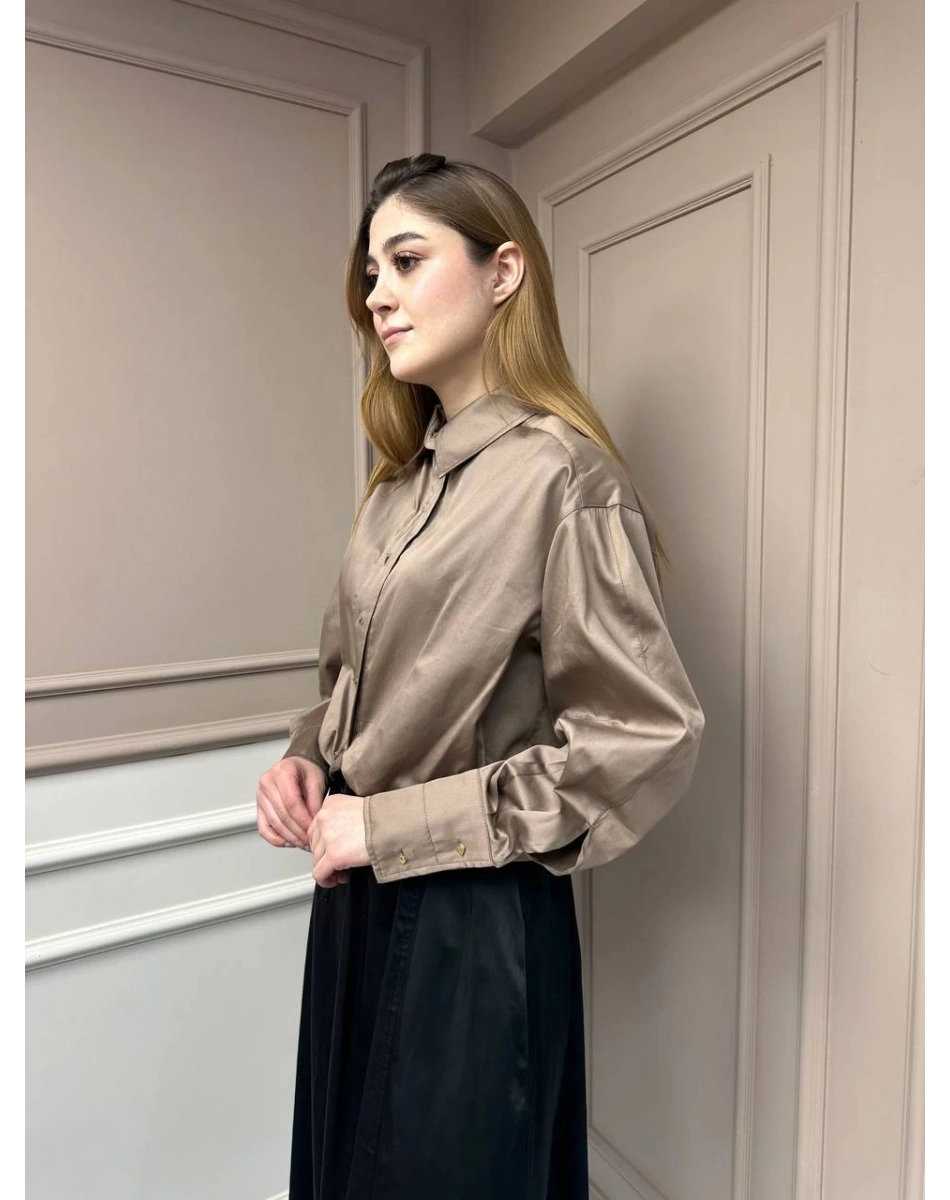 Venöve 25SSGOM0007 Kahverengi Lois Gömlek