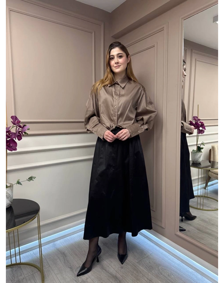 Venöve 25SSGOM0007 Kahverengi Lois Gömlek