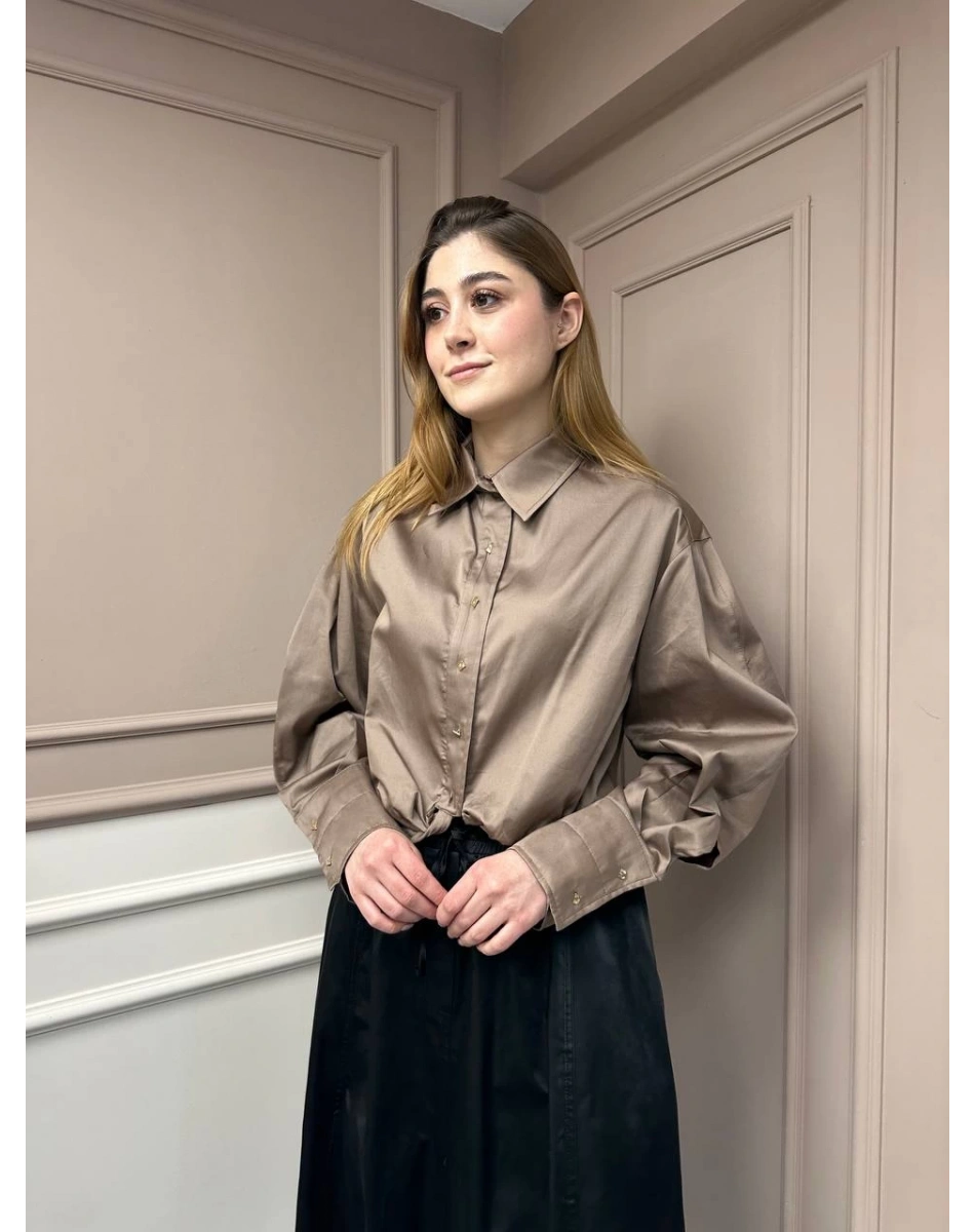 Venöve 25SSGOM0007 Kahverengi Lois Gömlek