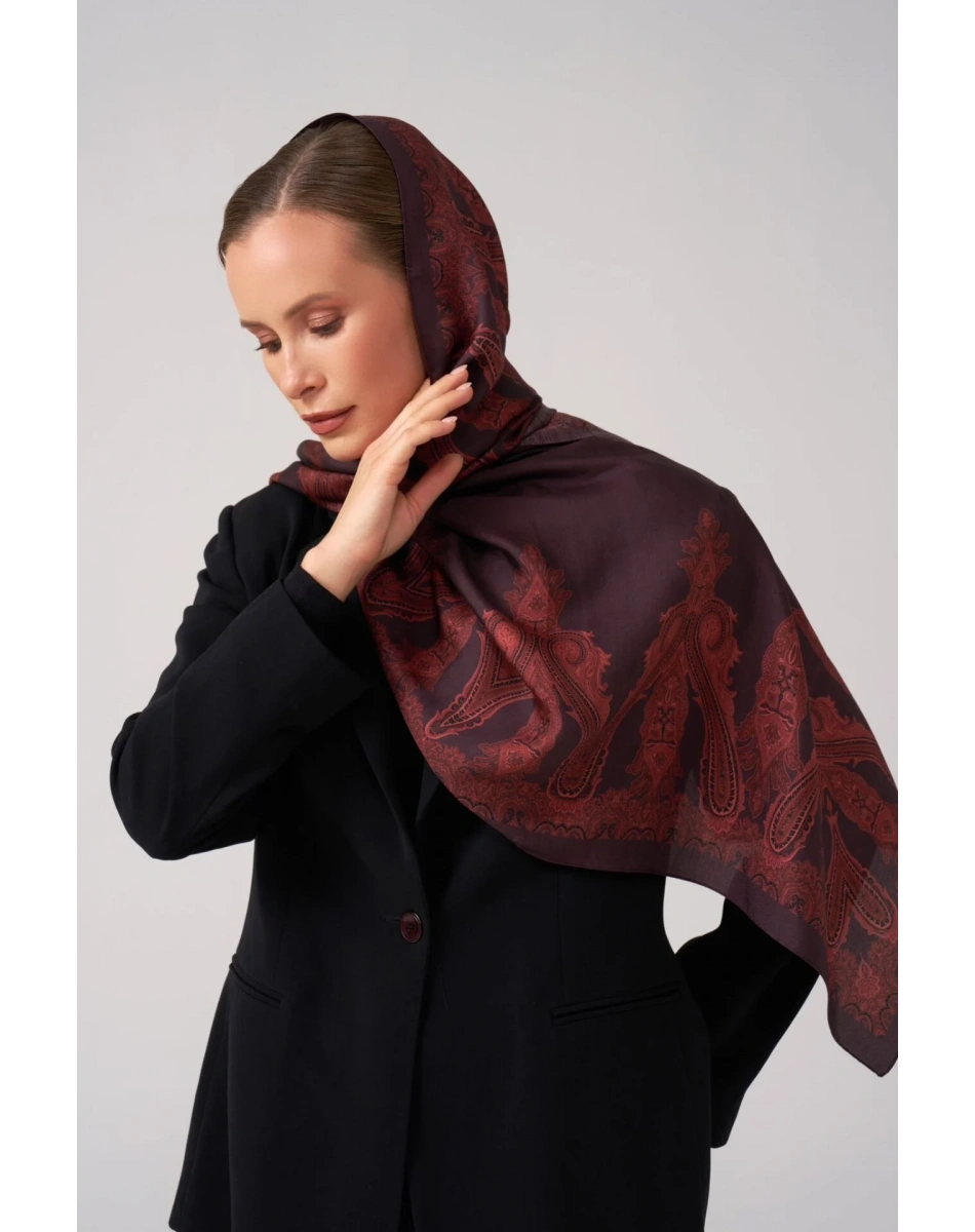 Wennora NuraShine Bordo Şal