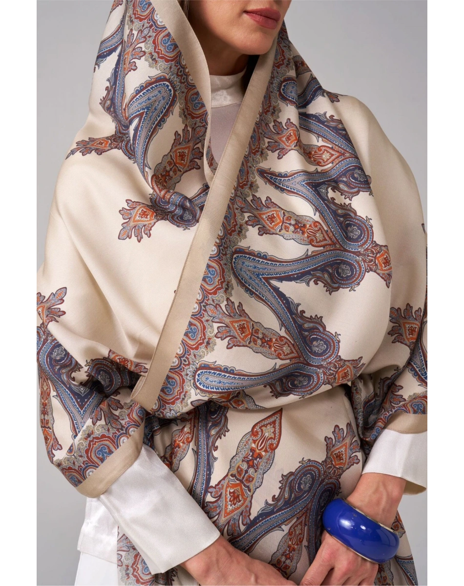 Wennora NuraShine Taş Çerçevesi Desenli Şal
