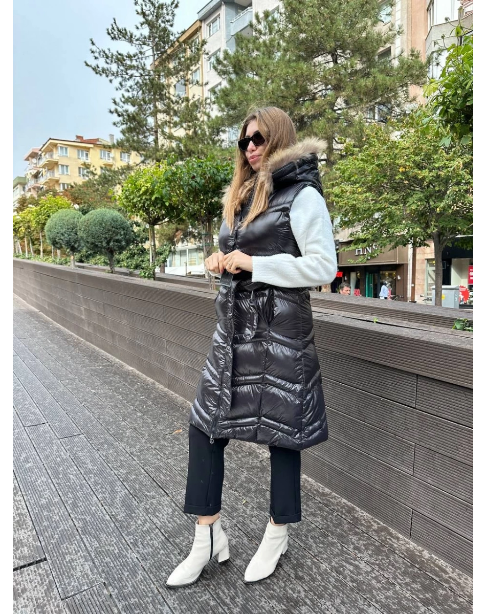 Womania 18273 Siyah Napoli Yelek