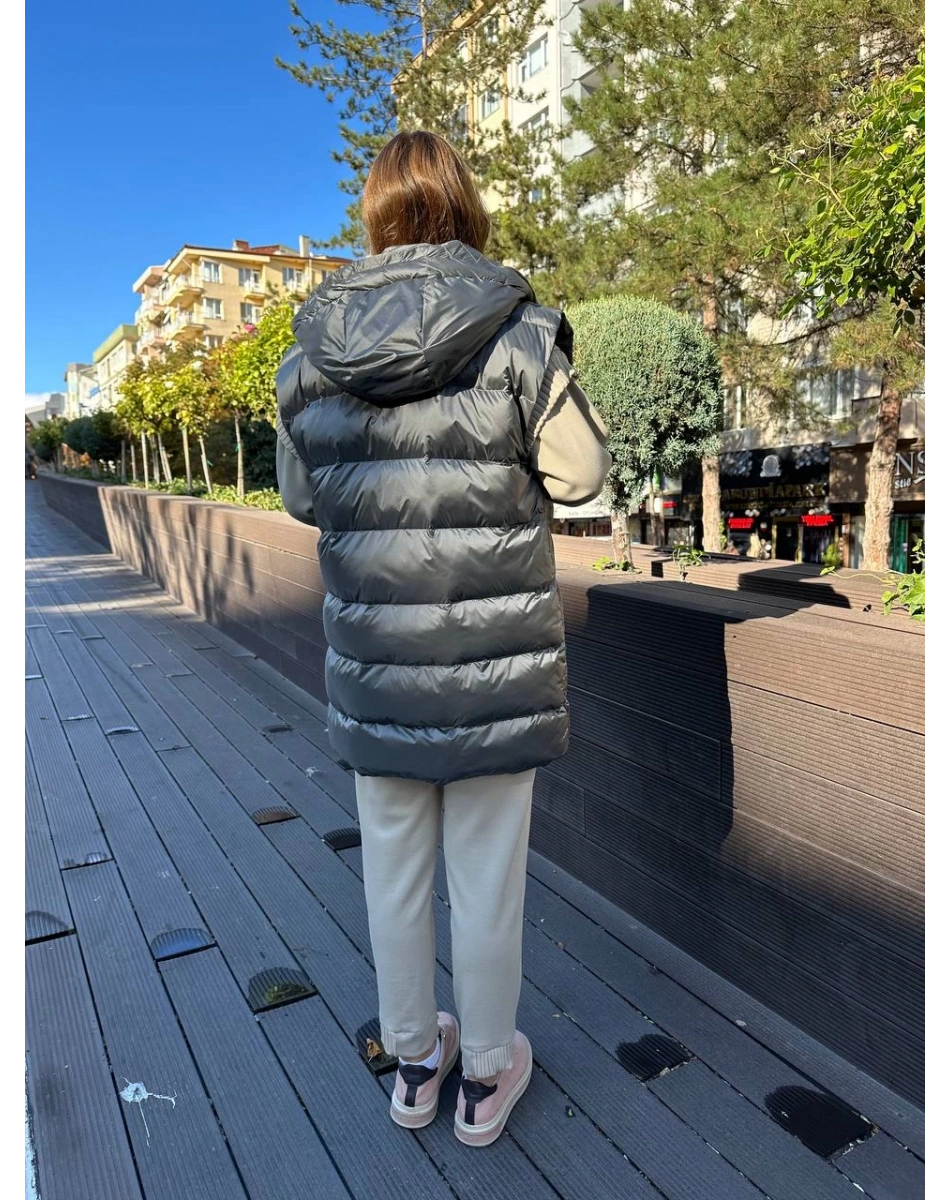 Womania 18280 Gri Rabat Yelek