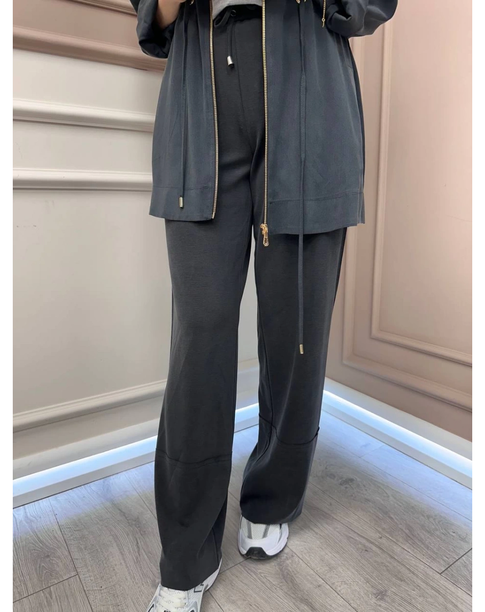 Yusuf Özdemir 1574 Füme Paça Detaylı Pantolon