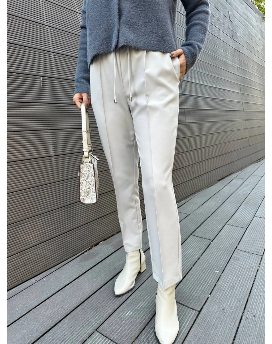 Yusuf Özdemir 23Y1360 Taş Belden Bağlamalı Kumaş Pantolon