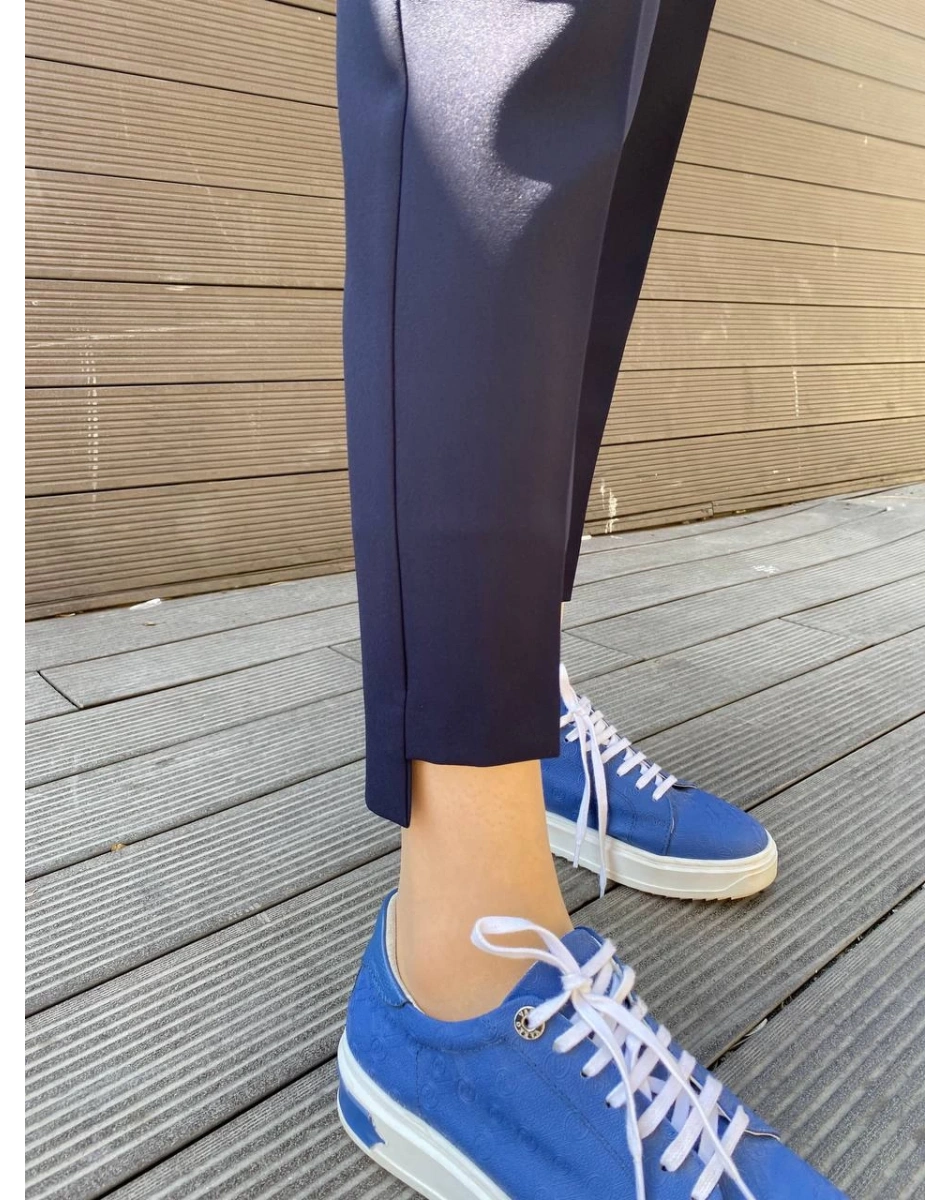 Yusuf Özdemir 24Y1427 Lacivert Beli Lastikli Kumaş Pantolon