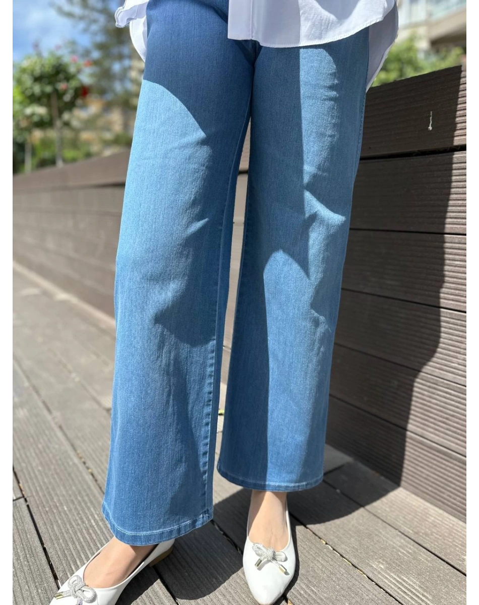 Yusuf Özdemir 24Y1492 Mavi Bol Pantolon