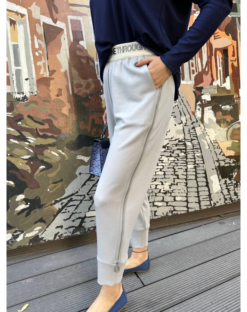 Yusuf Özdemir 24Y1494 Gri Modal Kumaş Fermuar Detaylı Eşofman