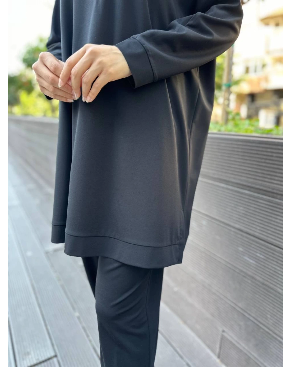 Yusuf Özdemir 24Y1515 Siyah Penye Takım