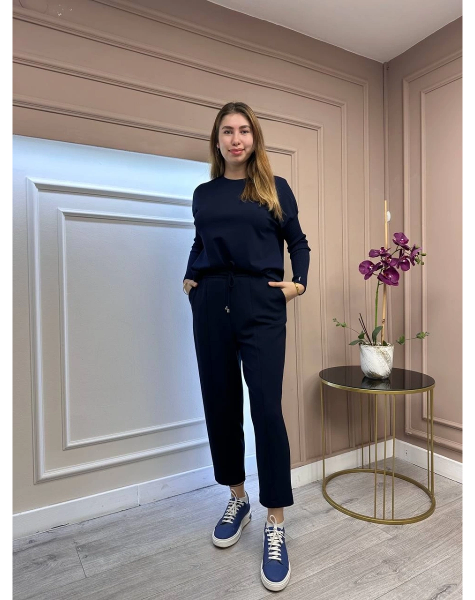 Yusuf Özdemir 25K1523 Lacivert Penye Pantolon