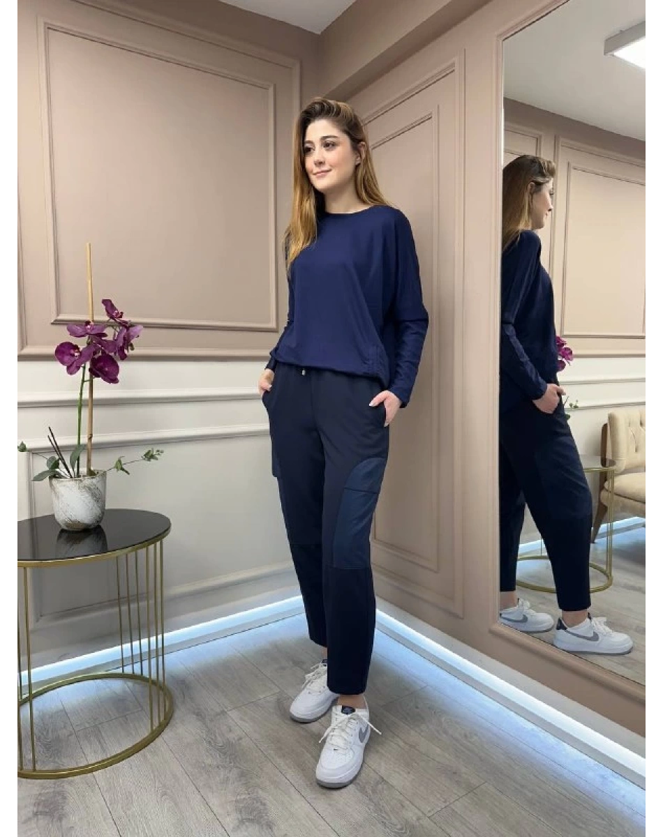 Yusuf Özdemir 25K1532 Lacivert Cep Detaylı Pantolon