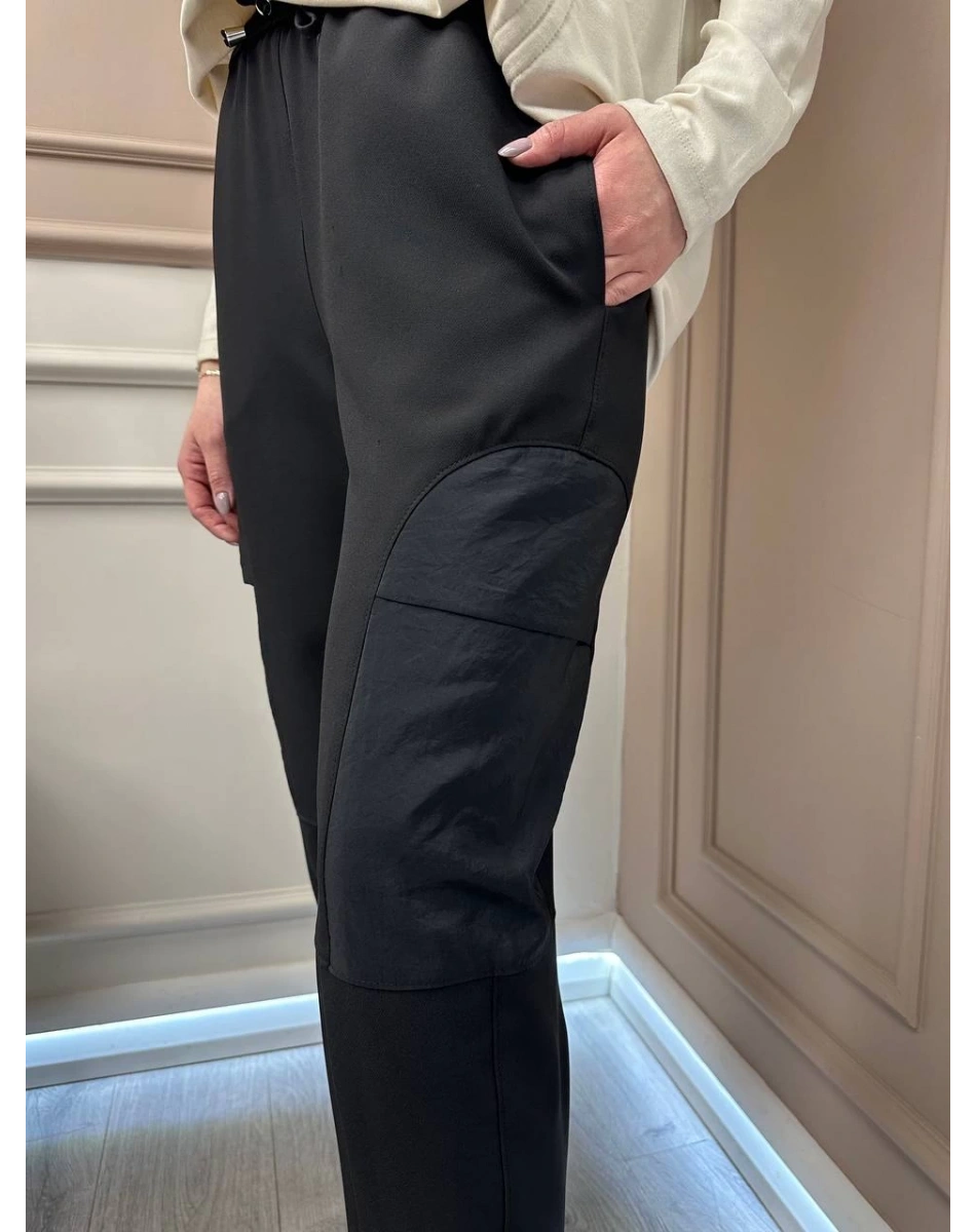 Yusuf Özdemir 25K1532 Siyah Cep Detaylı Pantolon