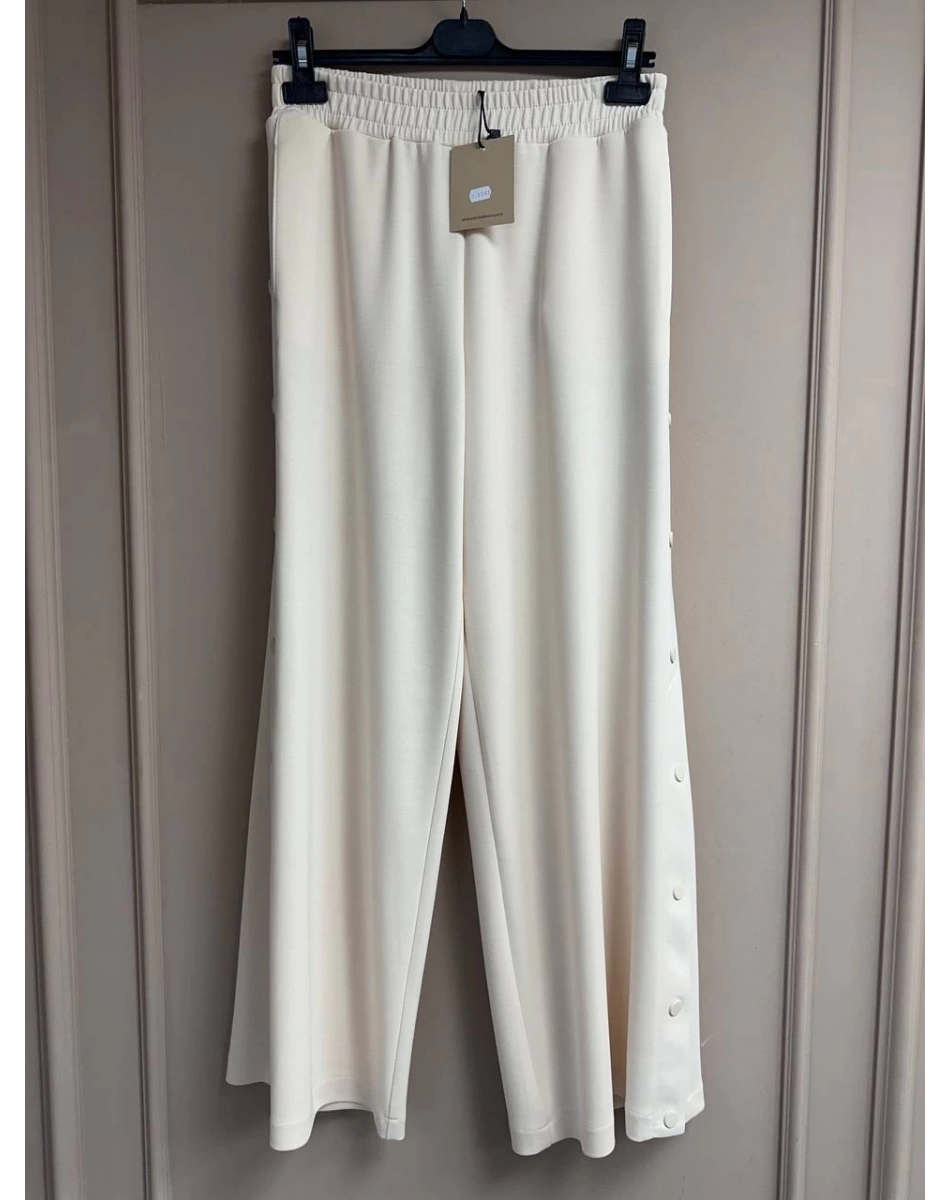 Yusuf Özdemir 25K1561 Bej Yanları Çıtçıtlı Pantolon