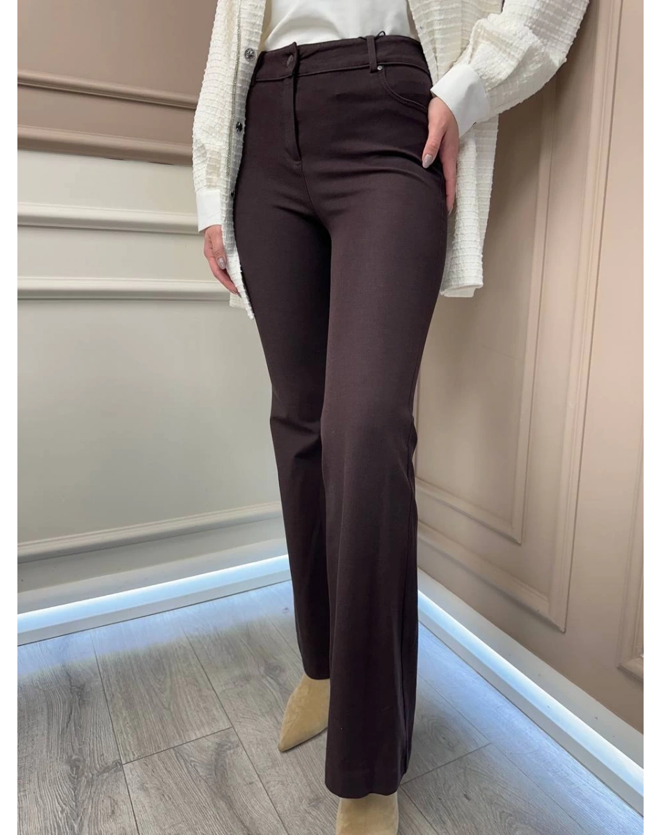 Yusuf Özdemir 25Y1117 Kahverengi İspanyol Paça Pantolon