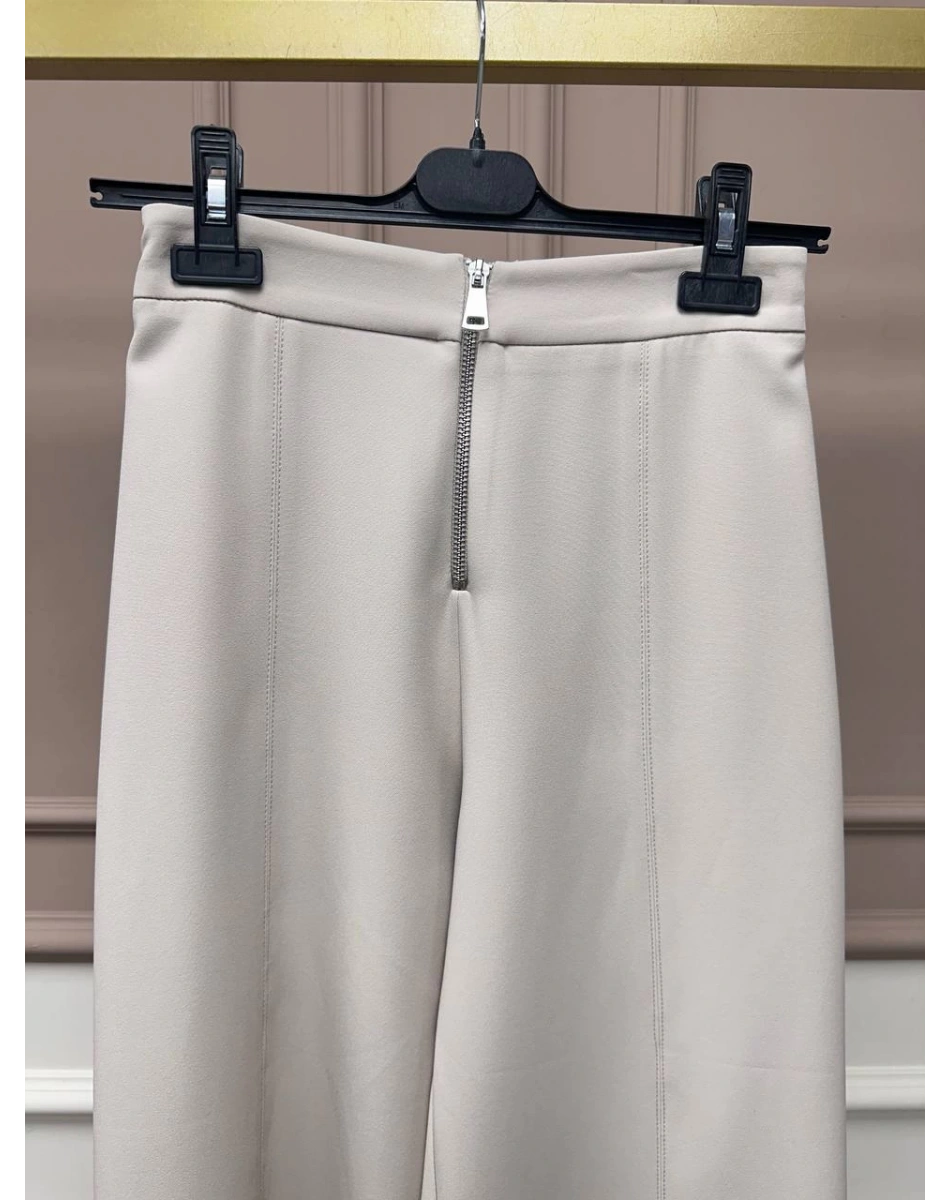 Yusuf Özdemir 25Y1303 Bej Fermuar Detaylı Pantolon