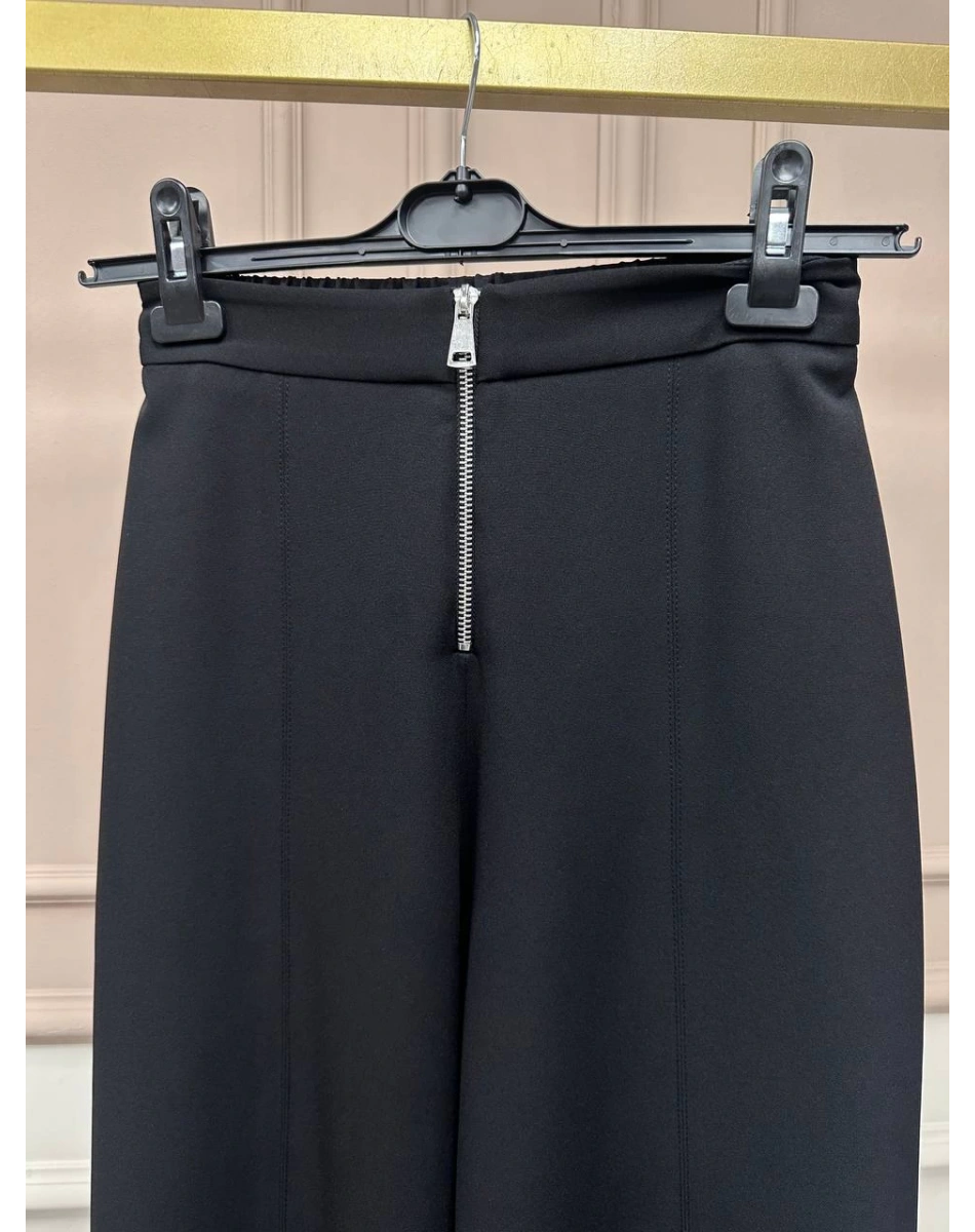 Yusuf Özdemir 25Y1303 Siyah Fermuar Detaylı Pantolon