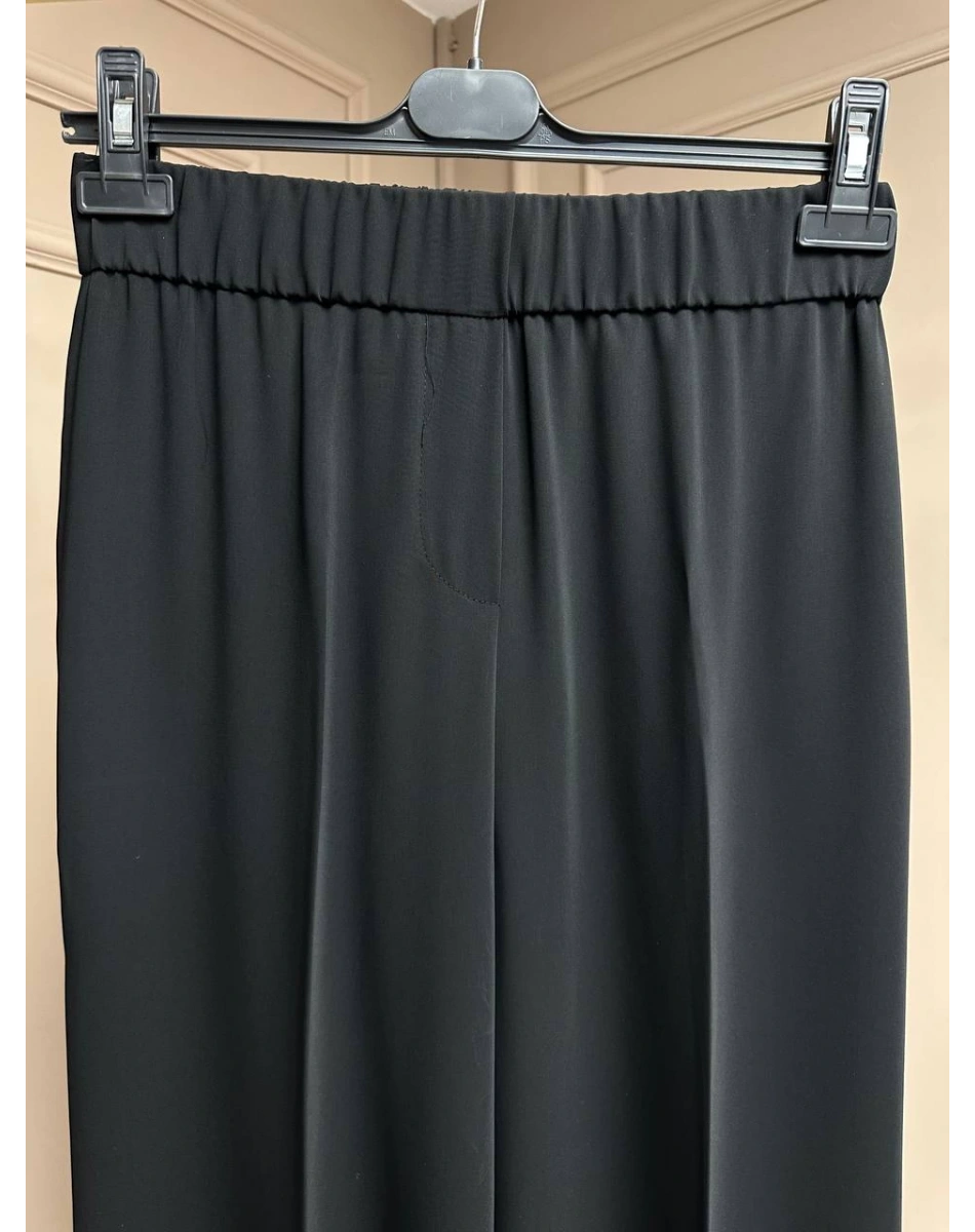 Yusuf Özdemir 25Y1395 Siyah Krep Kumaş Bol Paça Pantolon