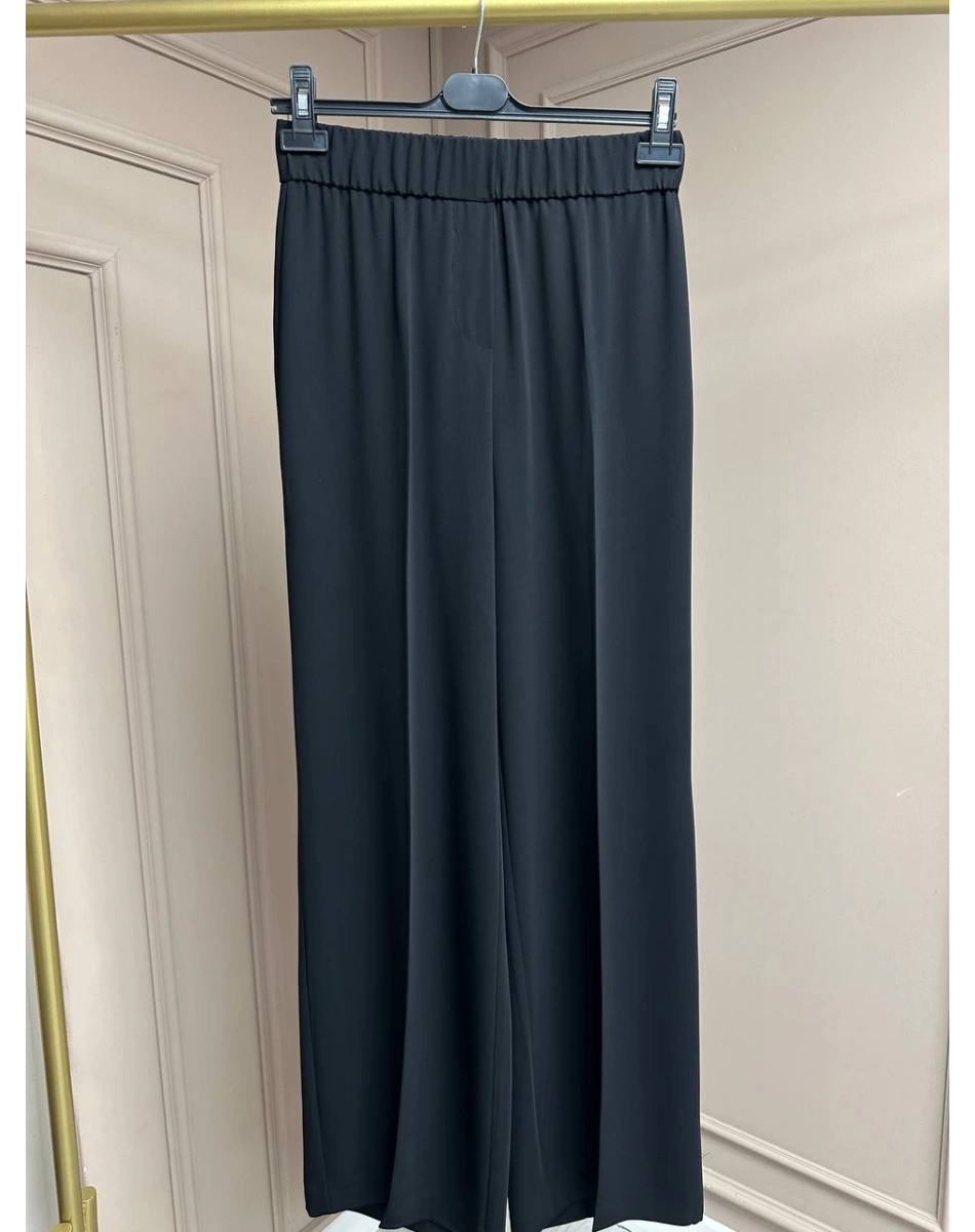 Yusuf Özdemir 25Y1395 Siyah Krep Kumaş Bol Paça Pantolon