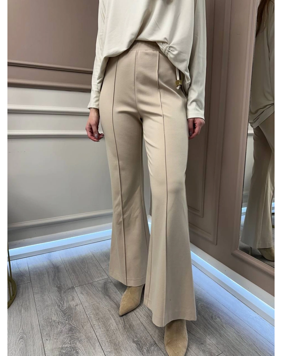 Yusuf Özdemir 25Y1435 Bej İspanyol Paça Pantolon