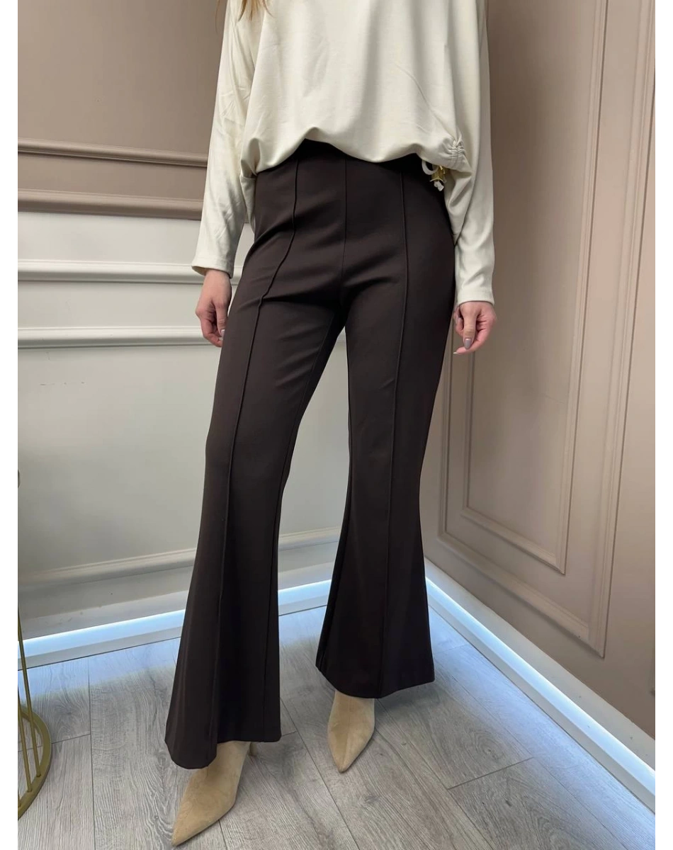 Yusuf Özdemir 25Y1435 Kahve İspanyol Paça Pantolon