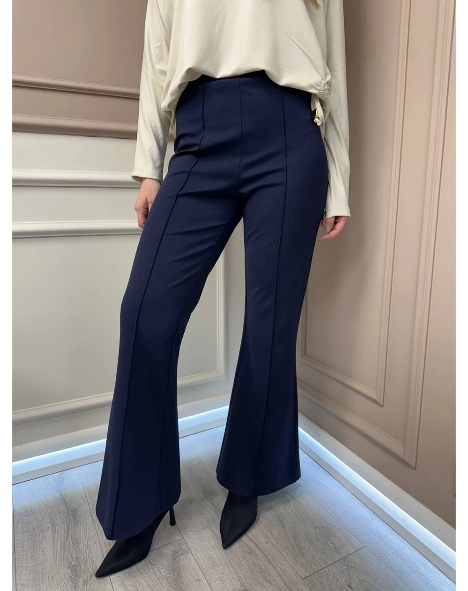 Yusuf Özdemir 25Y1435 Lacivert İspanyol Paça Pantolon