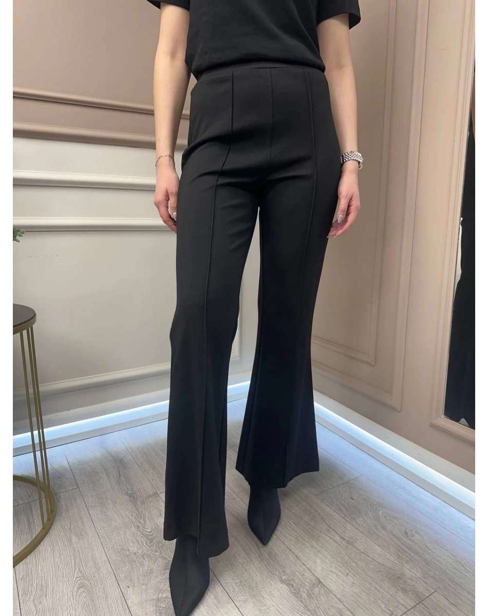 Yusuf Özdemir 25Y1435 Siyah İspanyol Paça Pantolon