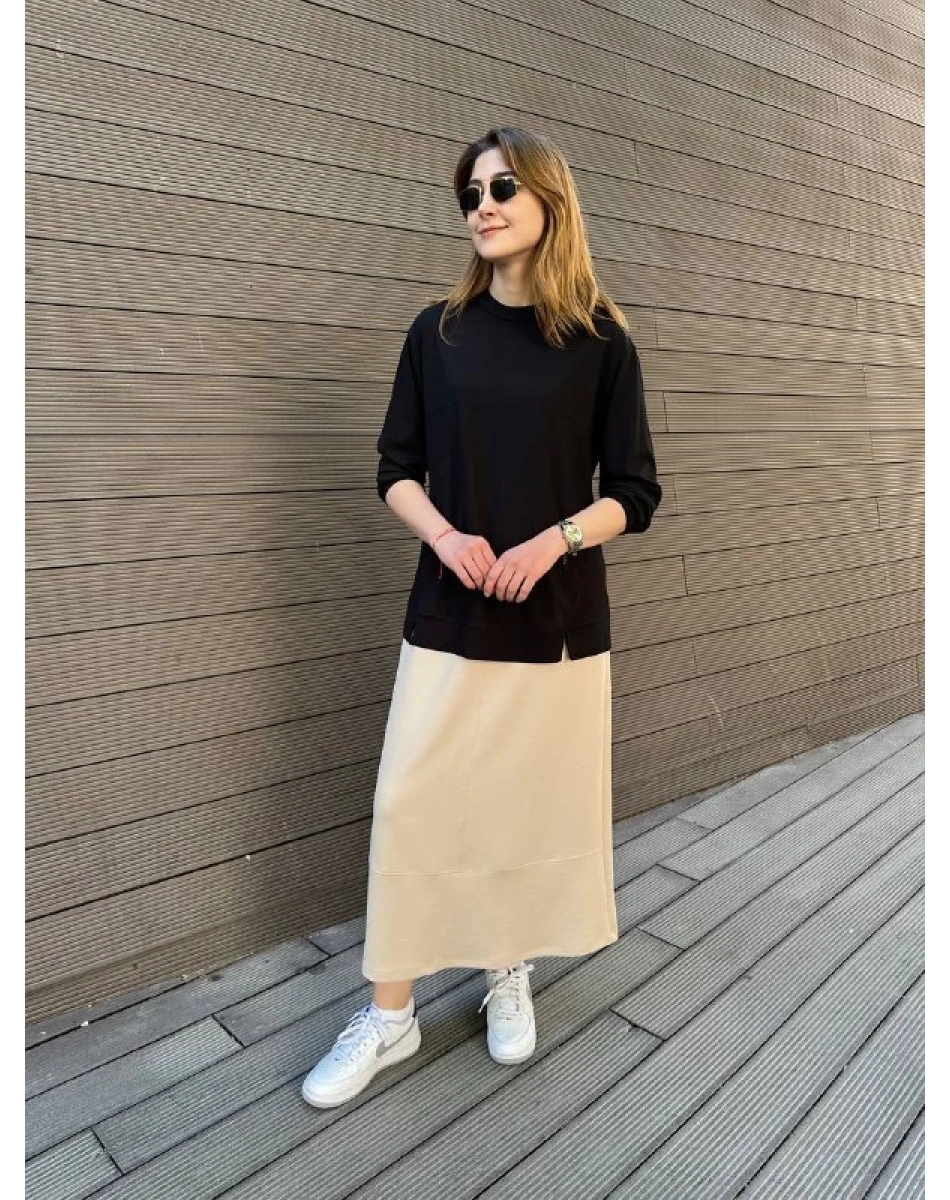 Yusuf Özdemir 25Y1444 Bej Penye Etek