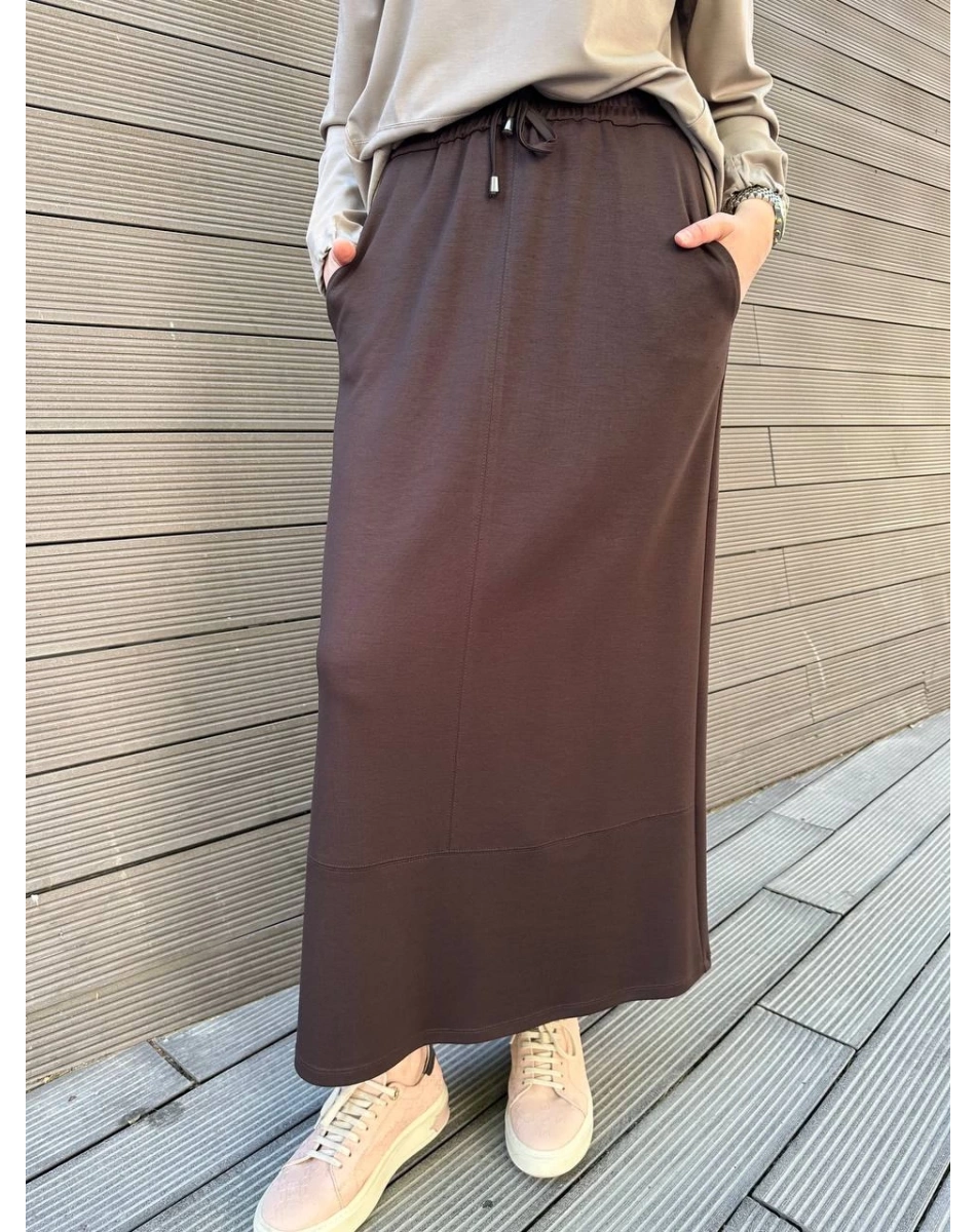 Yusuf Özdemir 25Y1444 Kahve Penye Etek