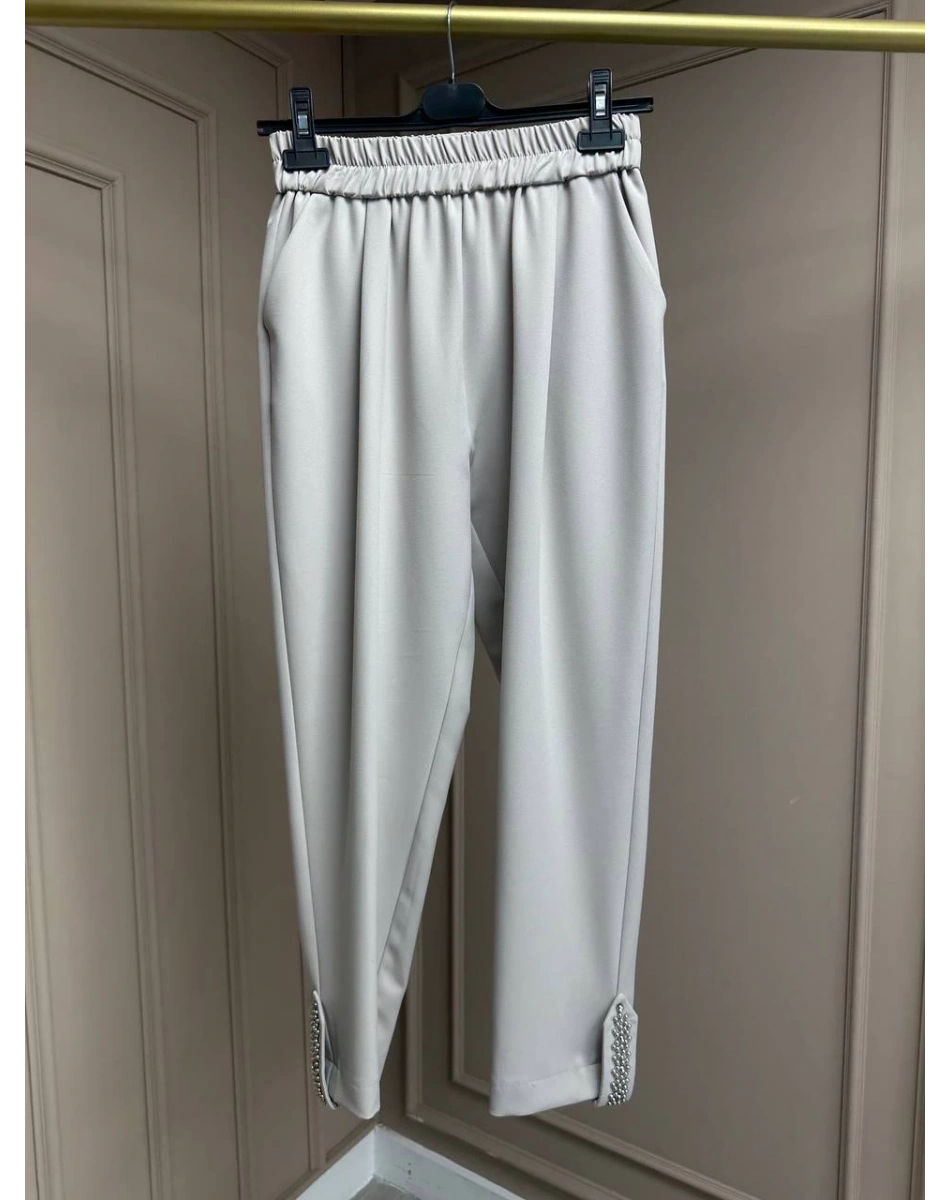 Yusuf Özdemir 25Y1456 Taş Paçası Taş Detaylı Pantolon