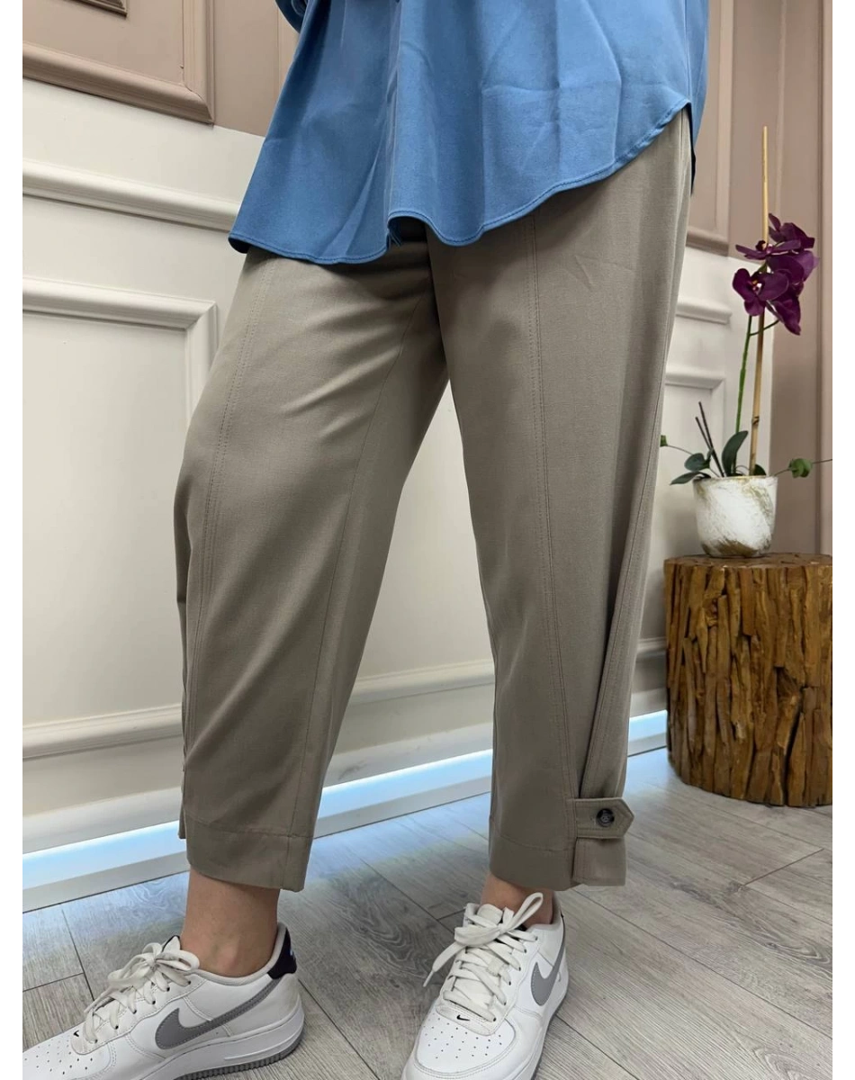 Yusuf Özdemir 25Y1465 Vizon Paçası Düğmeli Pantolon