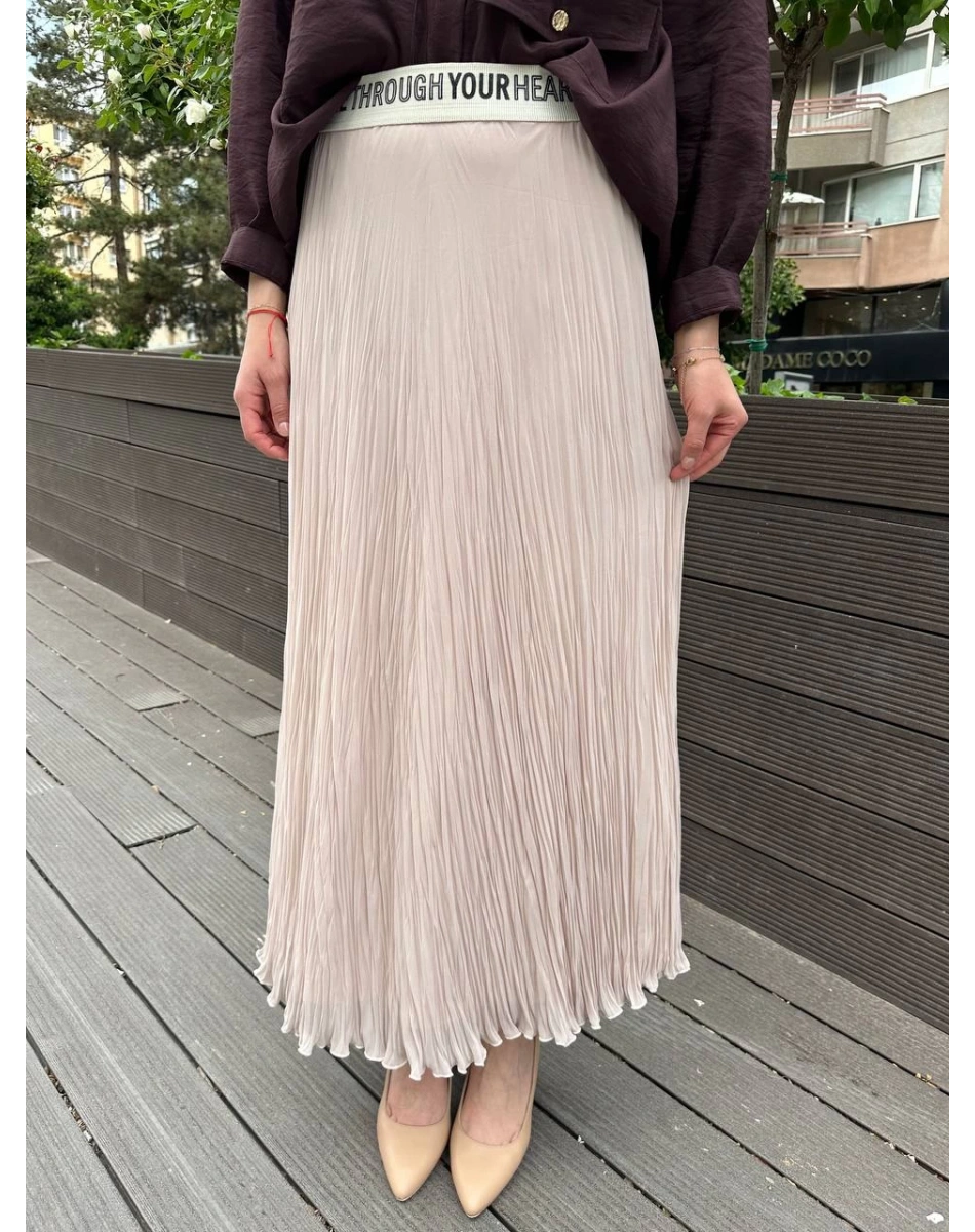 Yusuf Özdemir 25Y1504 Bej Bürümcük Etek