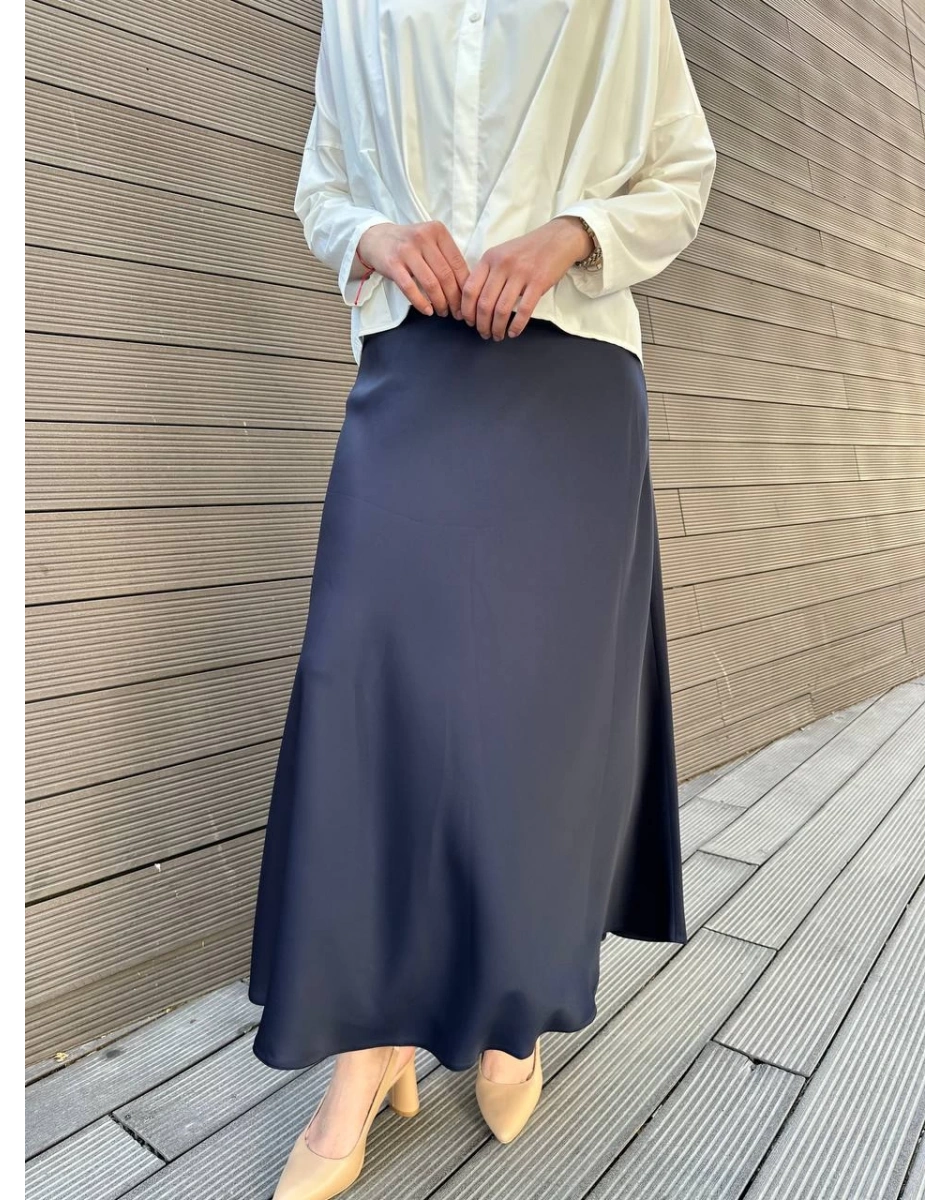 Yusuf Özdemir 25Y1550 Lacivert Saten Etek