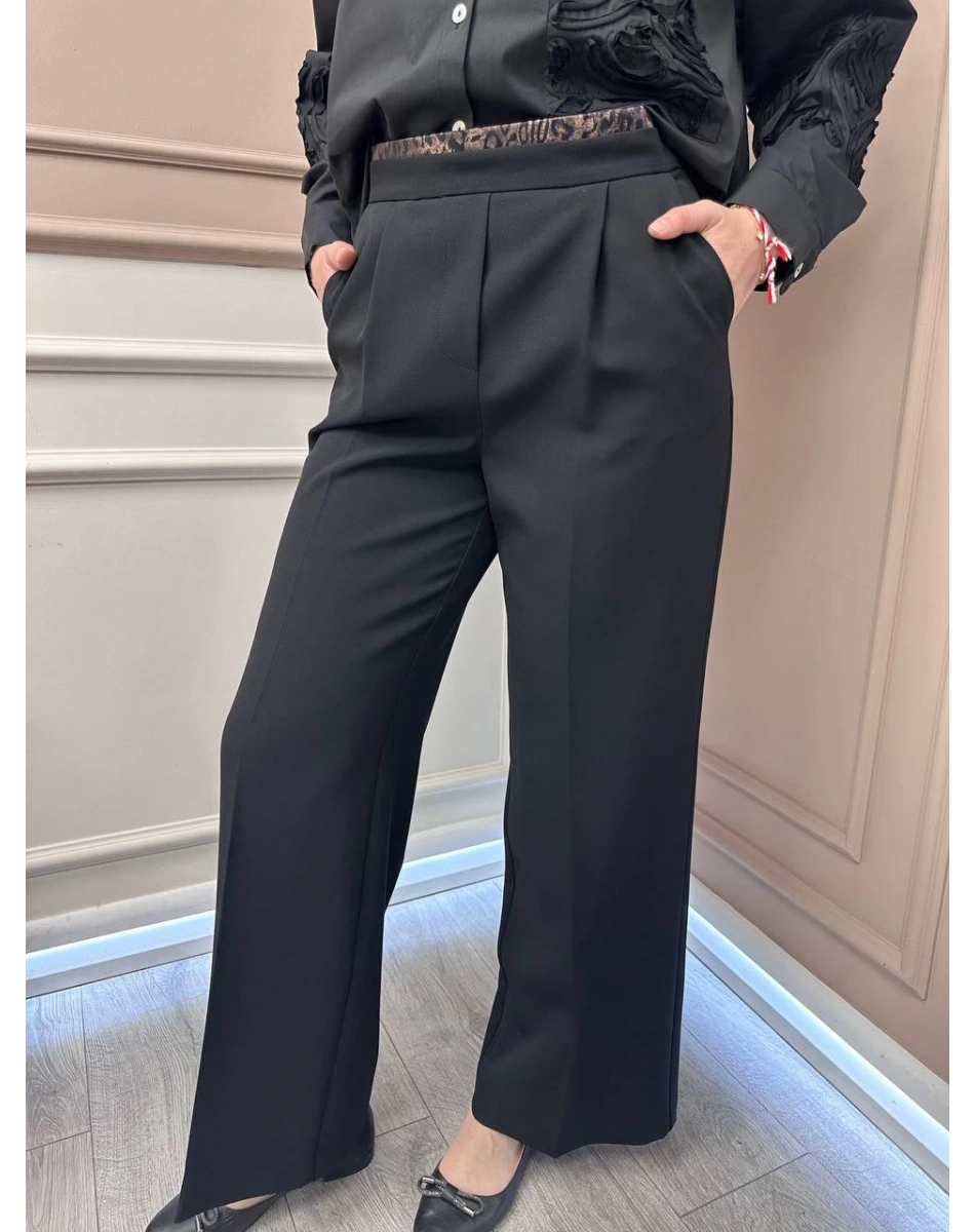 Yusuf Özdemir 25Y1552 Siyah Beli Detaylı Pantolon