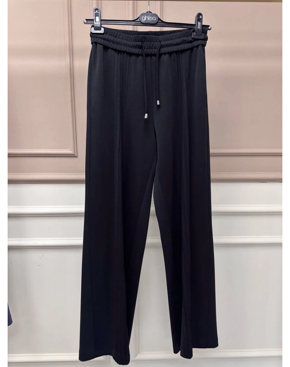 Yusuf Özdemir 25Y1569 Siyah Nervür Detaylı Pantolon