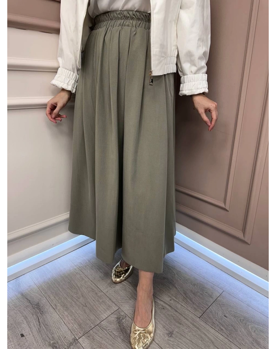 Yusuf Özdemir 25Y1572 Haki Beli Lastikli Etek