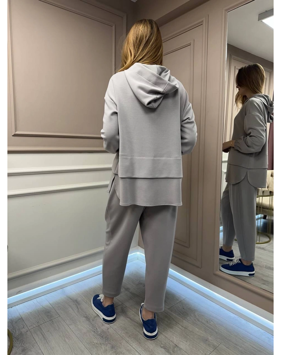 Yusuf Özdemir 25Y6002 Gri İpek Penye İkili Takım