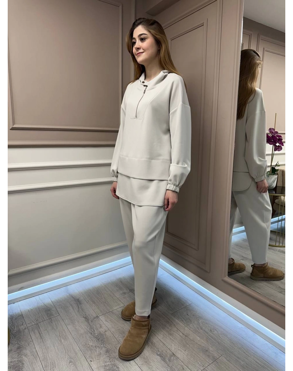 Yusuf Özdemir 25Y6002 Taş İpek Penye İkili Takım