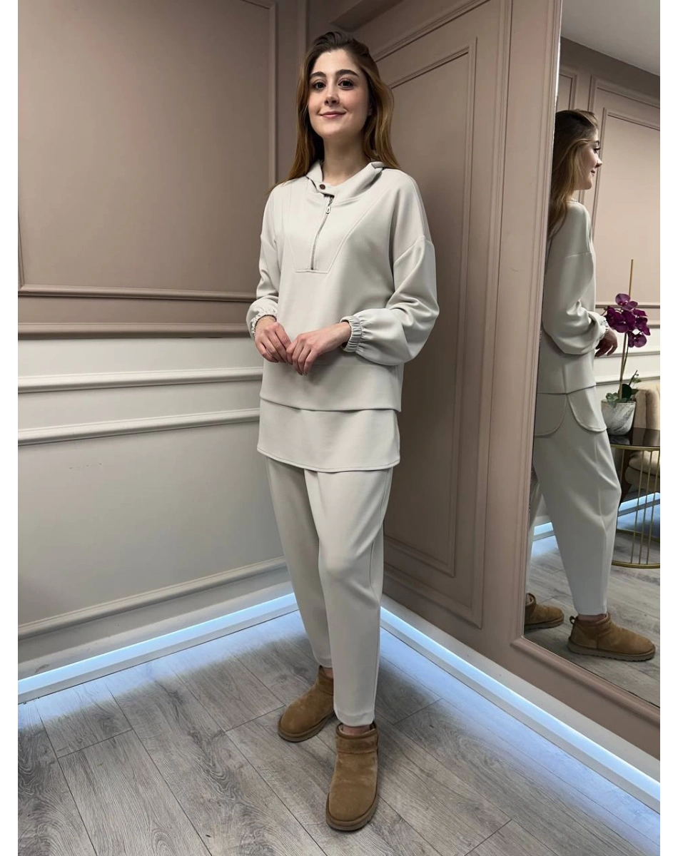 Yusuf Özdemir 25Y6002 Taş İpek Penye İkili Takım