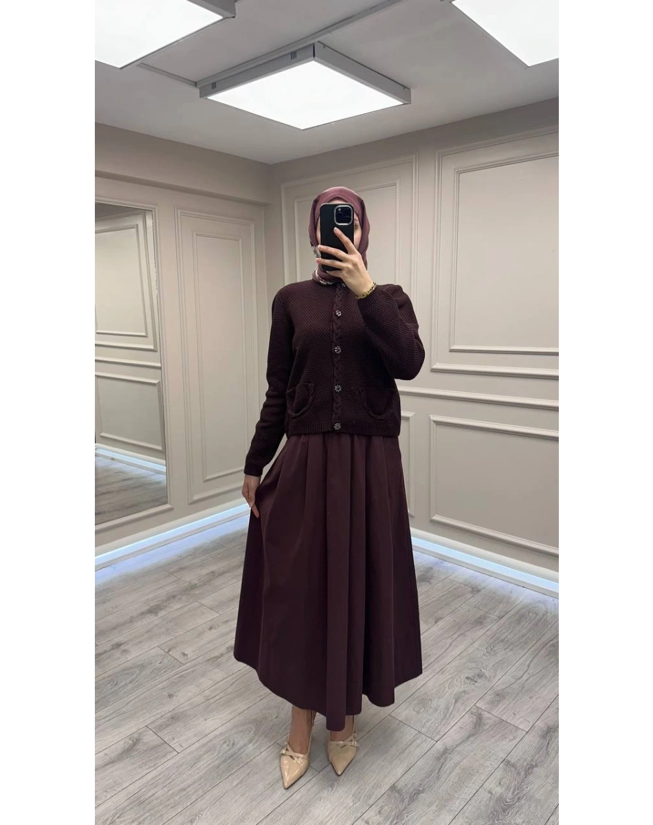 Yusuf Özdemir 26K1555 Bordo Etek