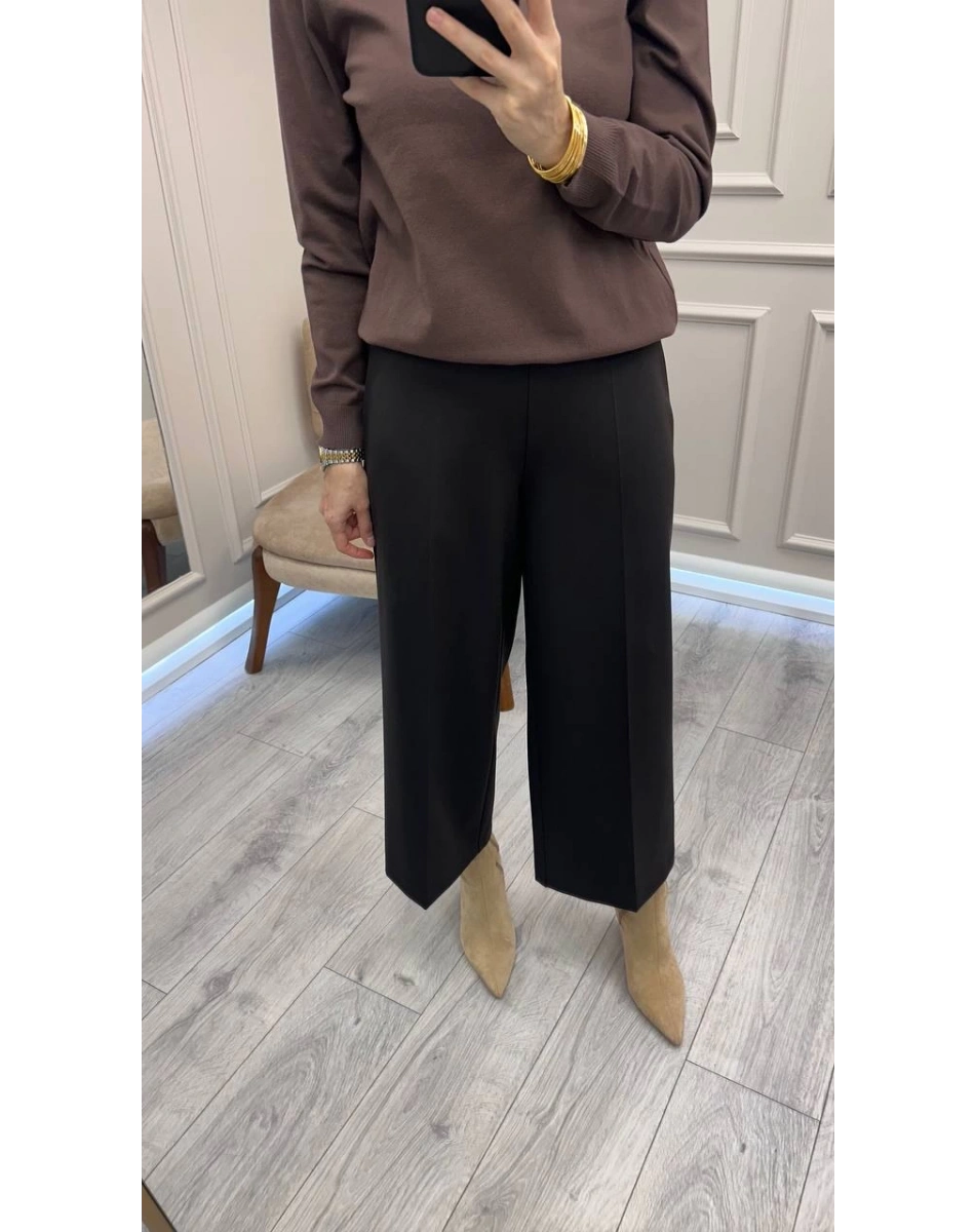 Yusuf Özdemir 26K1603 Kahve Bol Paça Pantolon