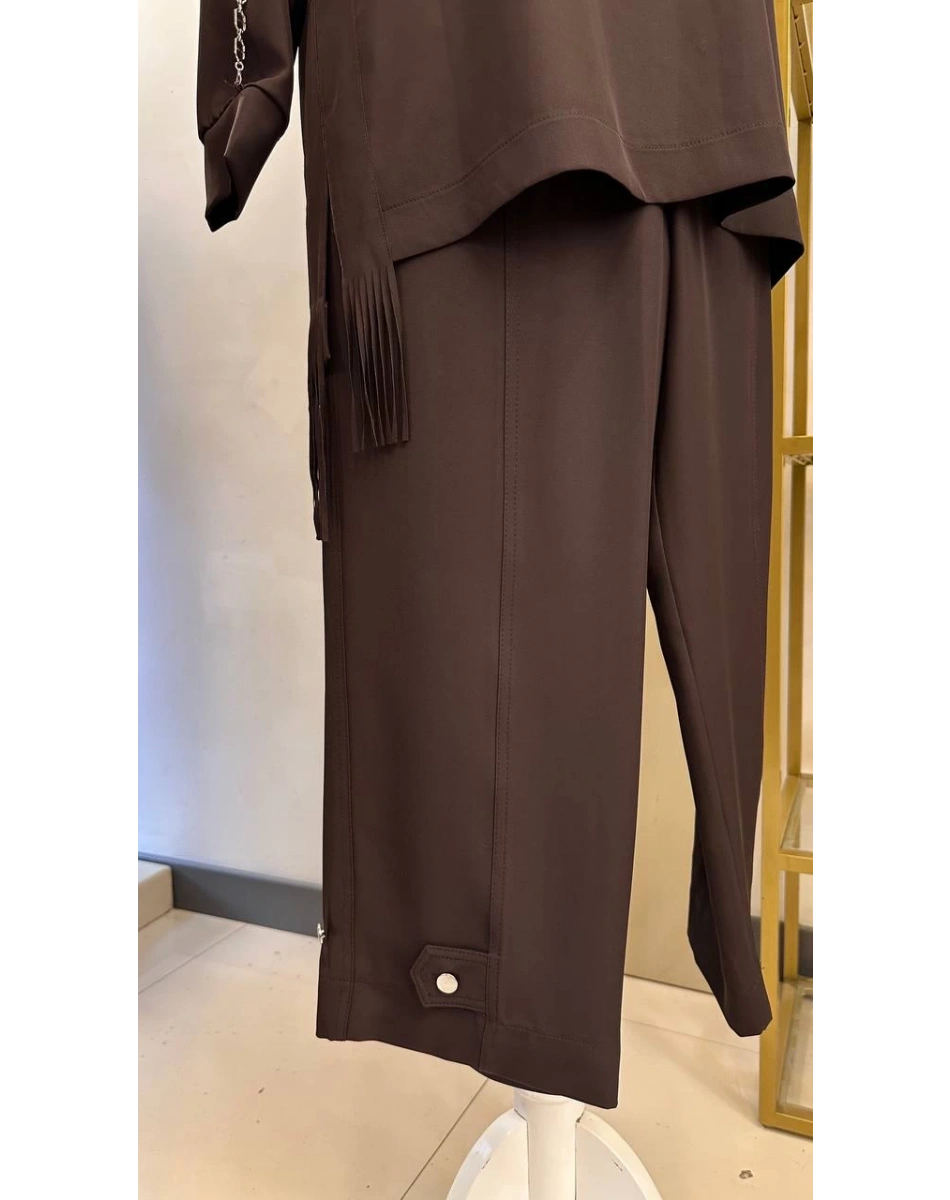 Yusuf Özdemir 26K6006 Kahverengi Kolları Zincir Detaylı İkili Takım