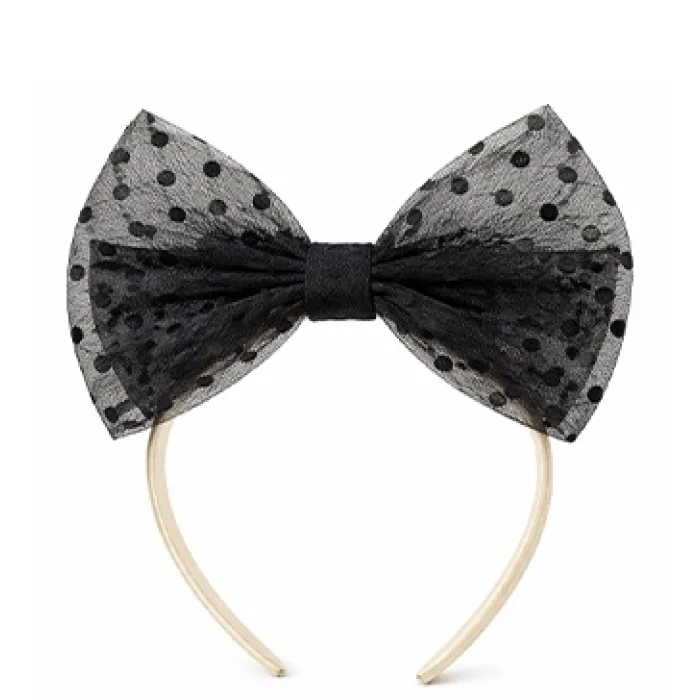 Kız Çocuk Siyah Flok Tül Kalp Detaylı Kabarık Elbise