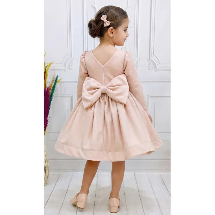 Pudra Parıltılı Sim Dökmez Parıltılı Kabarık Elbise Abiye Gelinlik