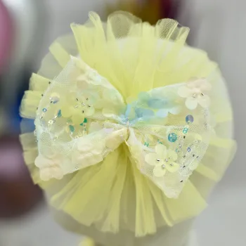 Kız Çocuk Sarı Payetli Klips Toka