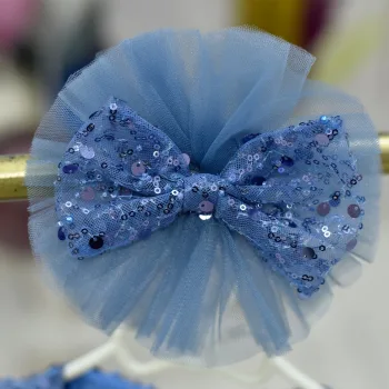 Kız Çocuk İndigo Boncuklu Boncuklu Payetli Klips Toka